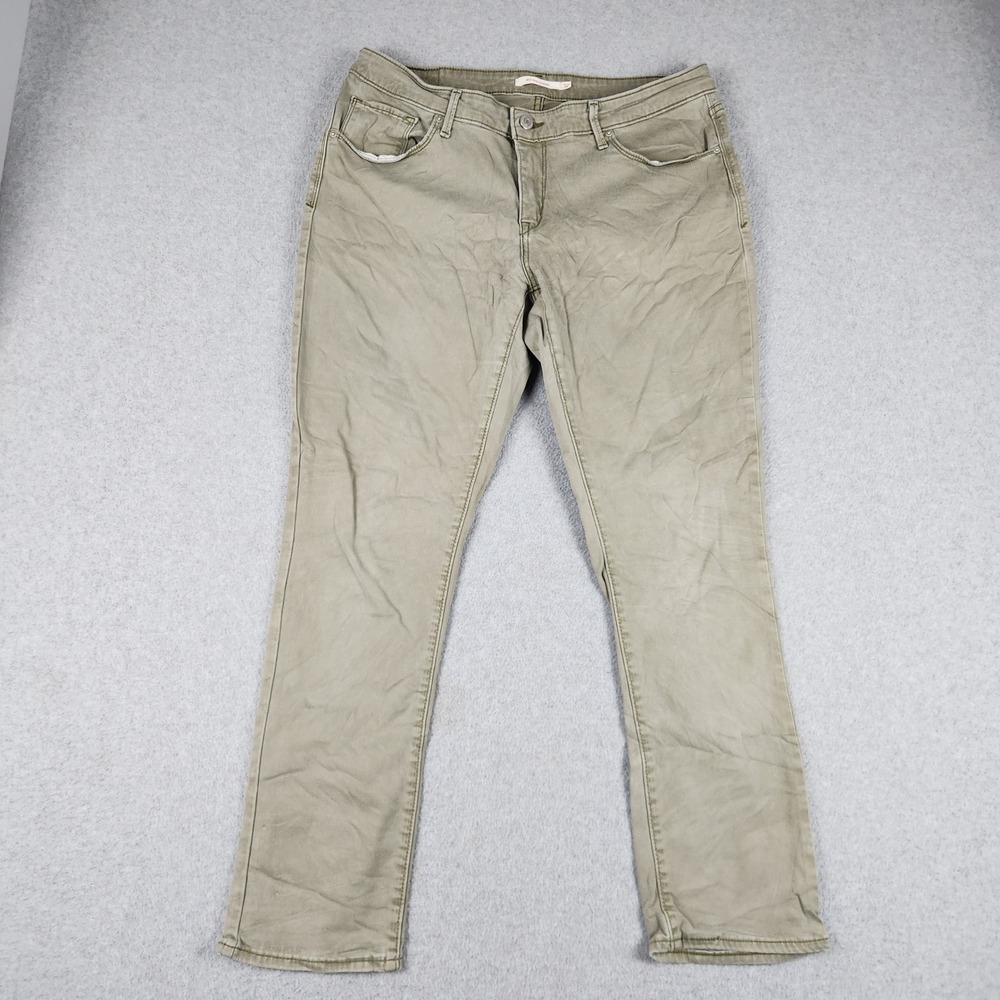 Levi's Jeans Womens 14M Green Cotton Mid Rise Streetwear Grunge Skinny Leg